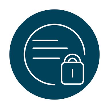 kilit simgesi web basit illüstrasyon