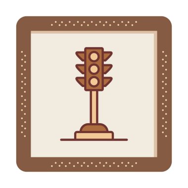 Trafik ışığı web simgesi illüstrasyonu