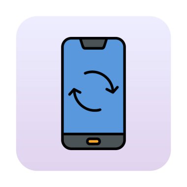 telefon simgesi renk dış hat vektörü