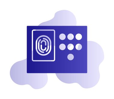 Güvenlik sistemi simgesi vektör illüstrasyonu