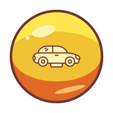 - Araba. Web simgesi basit illüstrasyon 