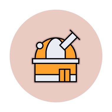 Uzay Gözlemevi simgesinin vektör çizimi                