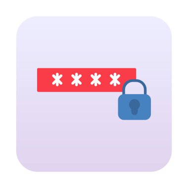 Parola web simgesi, vektör çizim