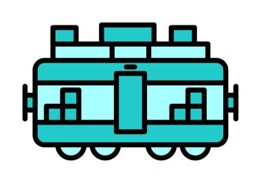 Tren kargosunun vektör çizimi