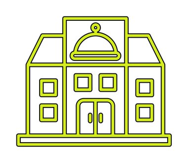 Beyaz arkaplanda restoran vektör illüstrasyonu