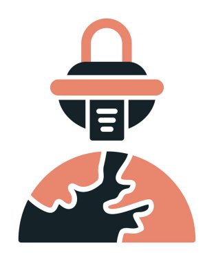 Dünya 'daki Uzay Gemisi simgesi, vektör illüstrasyonu 