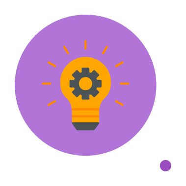 Fikir ampul ikonu vektör illüstrasyonu             