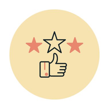 derecelendirme vektörü renk çizgisi simgesi 