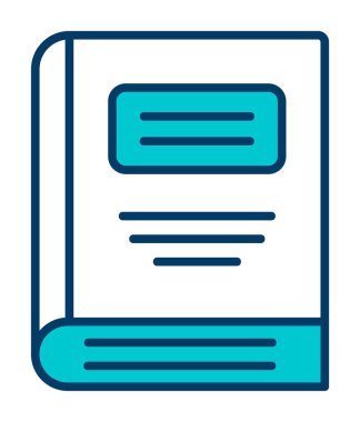 kitap düz simge vektör çizim