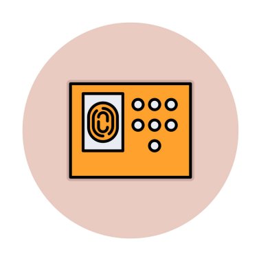 Güvenlik sistemi simgesi vektör illüstrasyonu