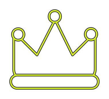 Taç vektör simgesi. Basit resimleme