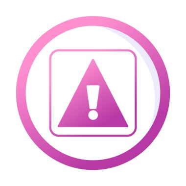 Dikkat İşareti simgesi vektör illüstrasyonu