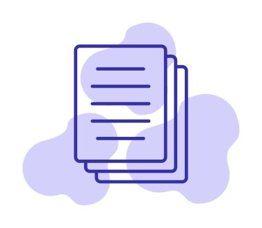 belge simgesi, vektör illüstrasyonu basit tasarım