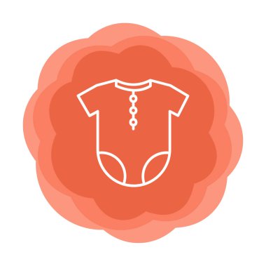 Bebek Kıyafeti Simgesi, Bebek Giysisi, Vektör İllüstrasyonu