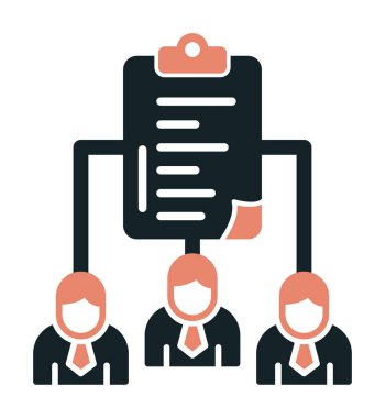 Work Distribution web icon, vector illustration 