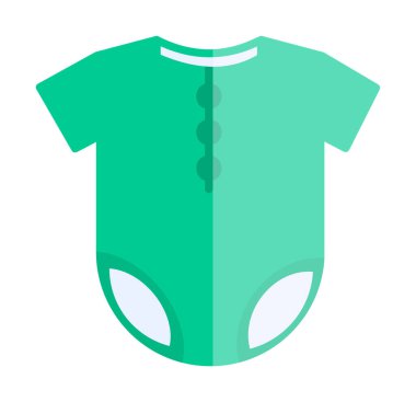 Bebek Kıyafeti Simgesi, Bebek Giysisi, Vektör İllüstrasyonu