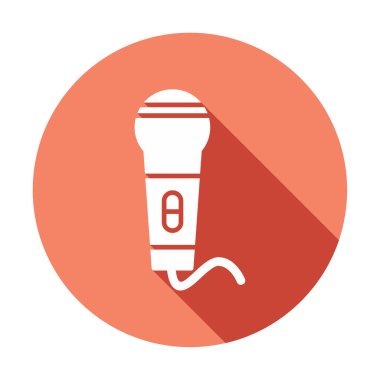 Mikrofon. Web simgesi vektör illüstrasyonu