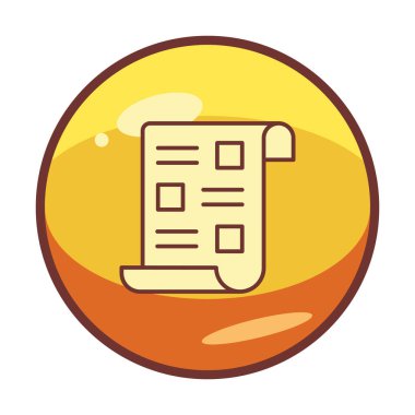 belge simgesi, vektör illüstrasyonu basit tasarım