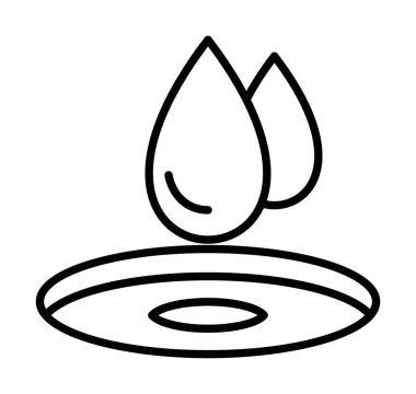 su damlası ağ simgesi, vektör illüstrasyonu 