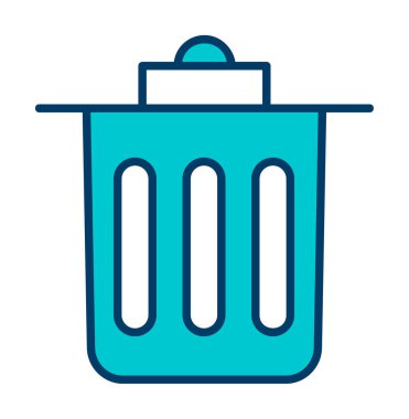 Çöp kutusu simgesi, Sembolü Sil, vektör illüstrasyonu
