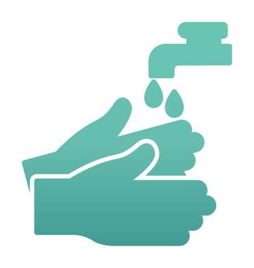 Elleri yıkama ikonu. özet çizimi