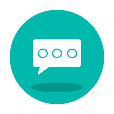 Basit sohbet simgesi, konuşma balonu, vektör illüstrasyonu