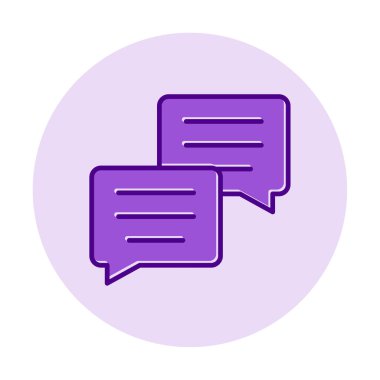 Basit konuşma baloncukları Konuşma simgesi, vektör illüstrasyonu