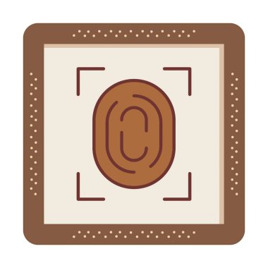 Parmak izi web simgesi vektör illüstrasyonu