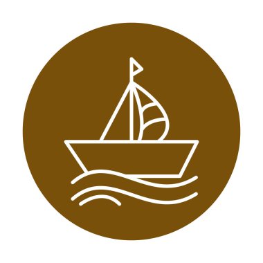 tekne ikonu vektör çizimi tasarımı 