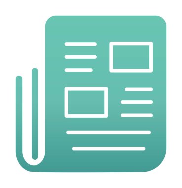 Haber kağıdı simgesi, vektör illüstrasyonu basit tasarım