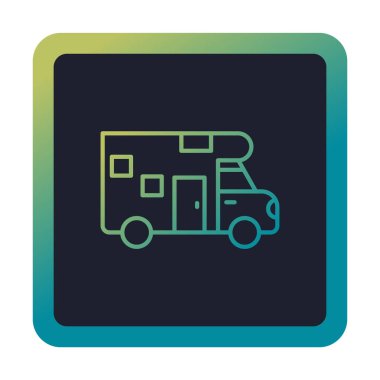 Van düz vektör simgesi