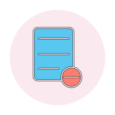 Substraction düz simge, vektör illüstrasyonu 