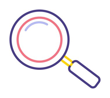 Büyüteç, modern simge, Arama kavramının vektör illüstrasyonu             