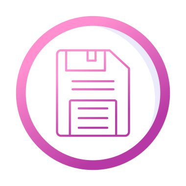 Basit Disket simgesi, vektör illüstrasyonu