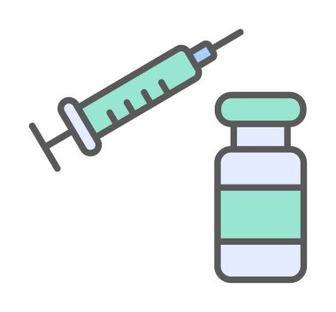 Şırınga web simgesi, vektör çizim 