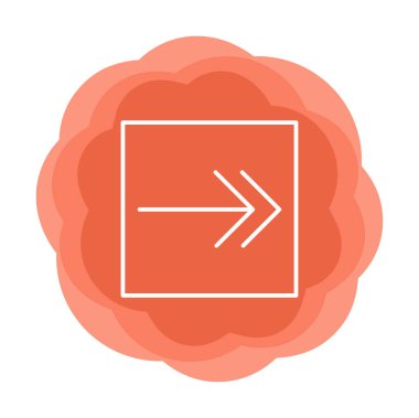 Sağ Ok simgesi, vektör illüstrasyonu basit tasarım