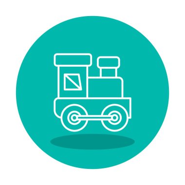 Tren oyuncağı simgesinin vektör illüstrasyonu