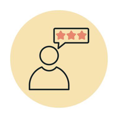 Müşteri İncelemesi, geribildirim ikonu vektör çizimi