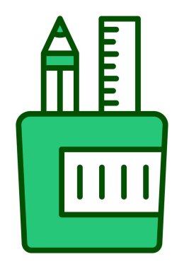 Kırtasiye web simgesi beyaz arkaplanda izole edildi