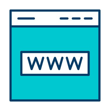 Basit web sitesi arayüzü simgesi, vektör illüstrasyonu