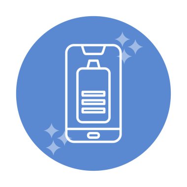 pil simgesi. renk çizgisi çizimi 