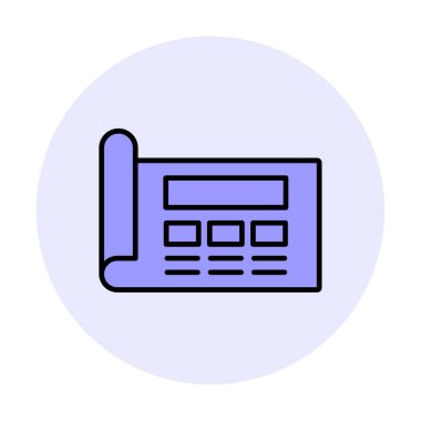 Şablon simgesi, vektör illüstrasyonu basit tasarım