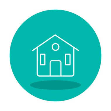 Eve. Web simgesi basit illüstrasyon