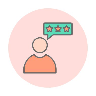 Müşteri İncelemesi, geribildirim ikonu vektör çizimi