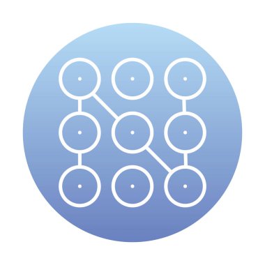 Desen ağ simgesi, vektör illüstrasyonu