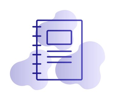 notepad simgesi, vektör illüstrasyonu basit tasarım