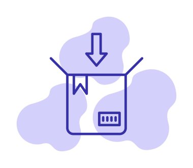 paket simgesi vektör illüstrasyonu