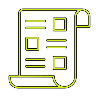 belge simgesi, vektör illüstrasyonu basit tasarım