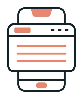 akıllı telefon simgesi vektör illüstrasyonu