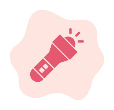 Seyahat fenerinin düz simgesi. Renkli vektör çizimi